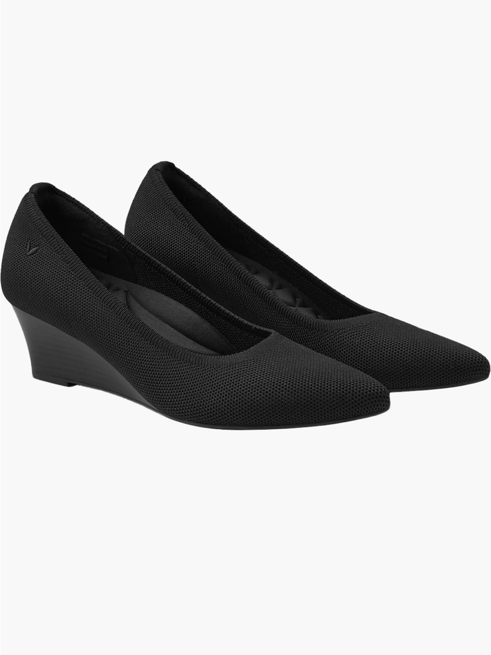 VIVAIA Aria Black Pointed-Toe Wedge